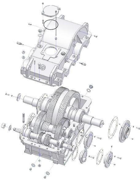 Редуктор ц2нш 450 чертеж